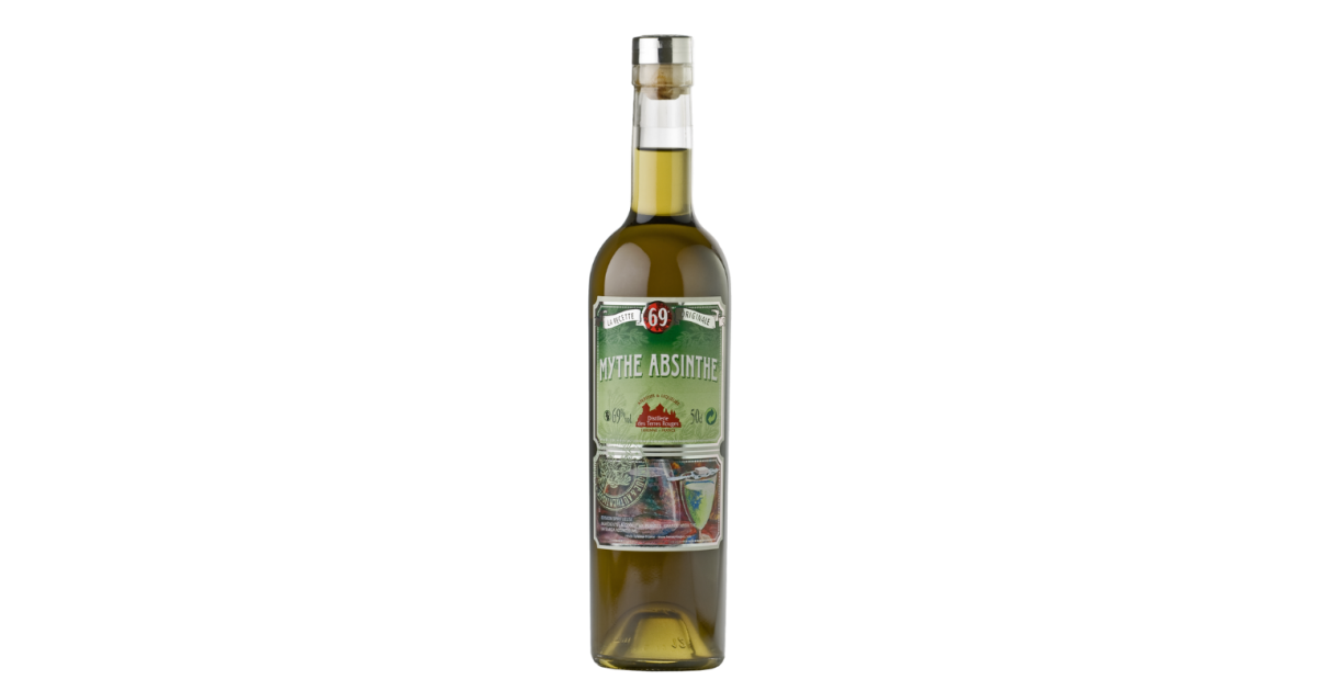 Boisson spiritueuse aux plantes d'absinthe DISTILLERIE DES TERRES ROUGES 69% - 50cl
