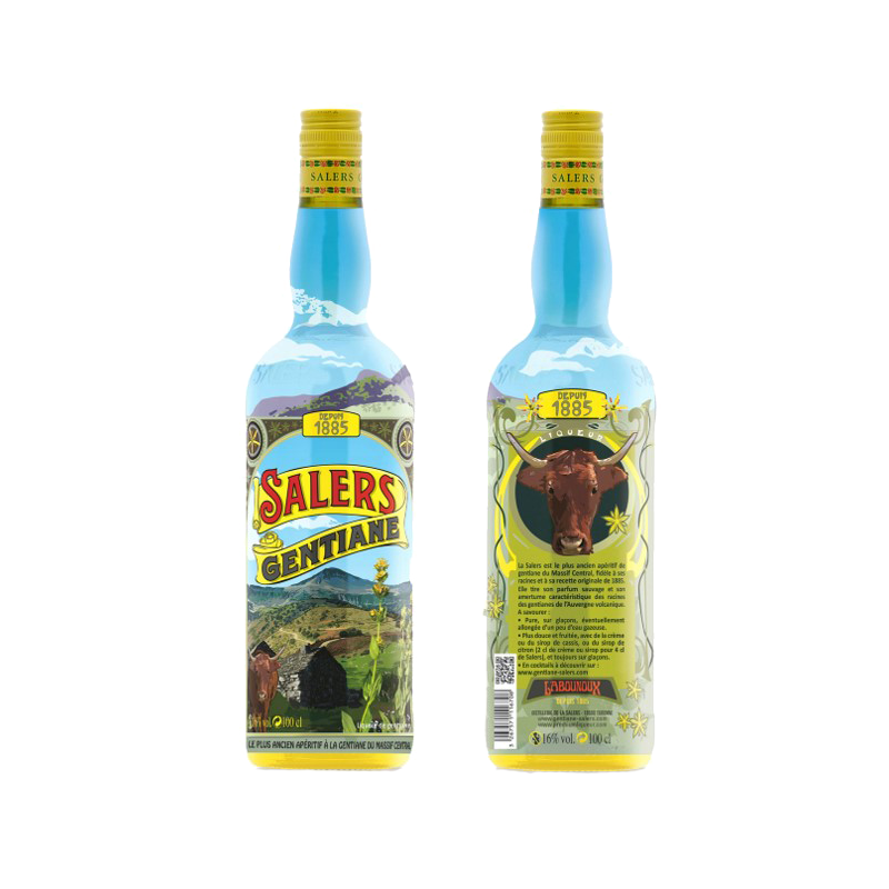 Liqueur de Gentiane SALERS décorée 16% - 100cl Salers - 1