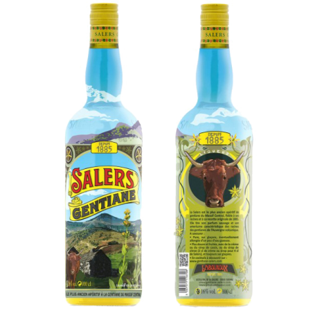 Liqueur de Gentiane SALERS décorée 16% - 100cl Salers - 1