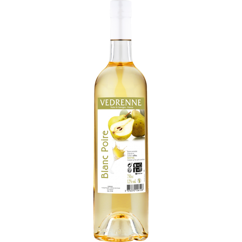 Vin aromatisé Blanc Poire VEDRENNE 12% - 75cl Vedrenne - 1 Vin aromatisé Blanc Poire VEDRENNE 12% - 75cl Vedrenne - 1