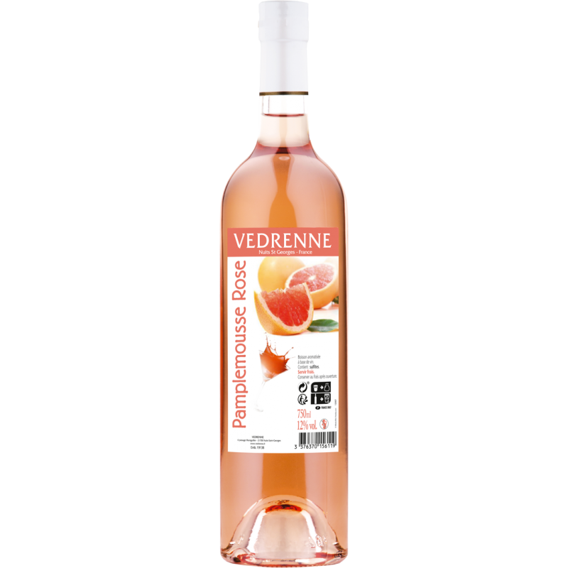 Vin aromatisé Pamplemousse Rose VEDRENNE 12% - 75cl Vedrenne - 1 Vin aromatisé Pamplemousse Rose VEDRENNE 12% - 75cl Vedrenne - 1
