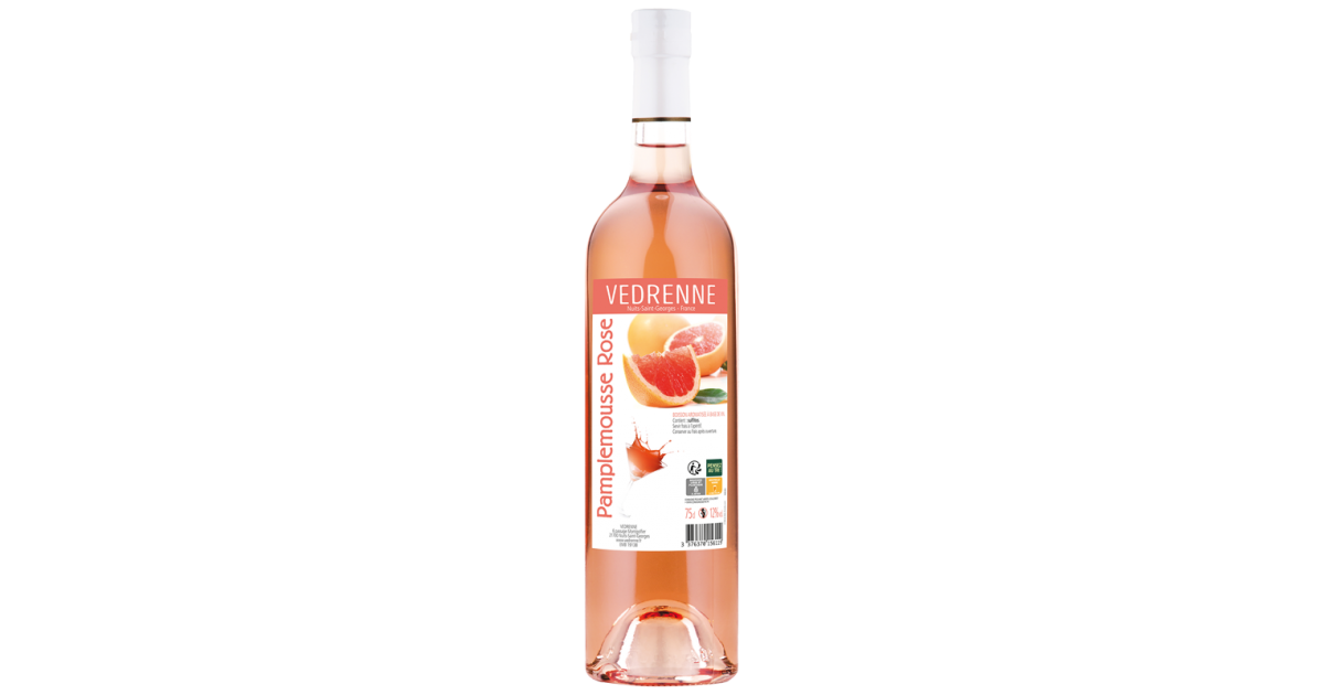 Boisson Aromatisée à Base de Vin - Pamplemousse Rose VEDRENNE 12% - 75cl