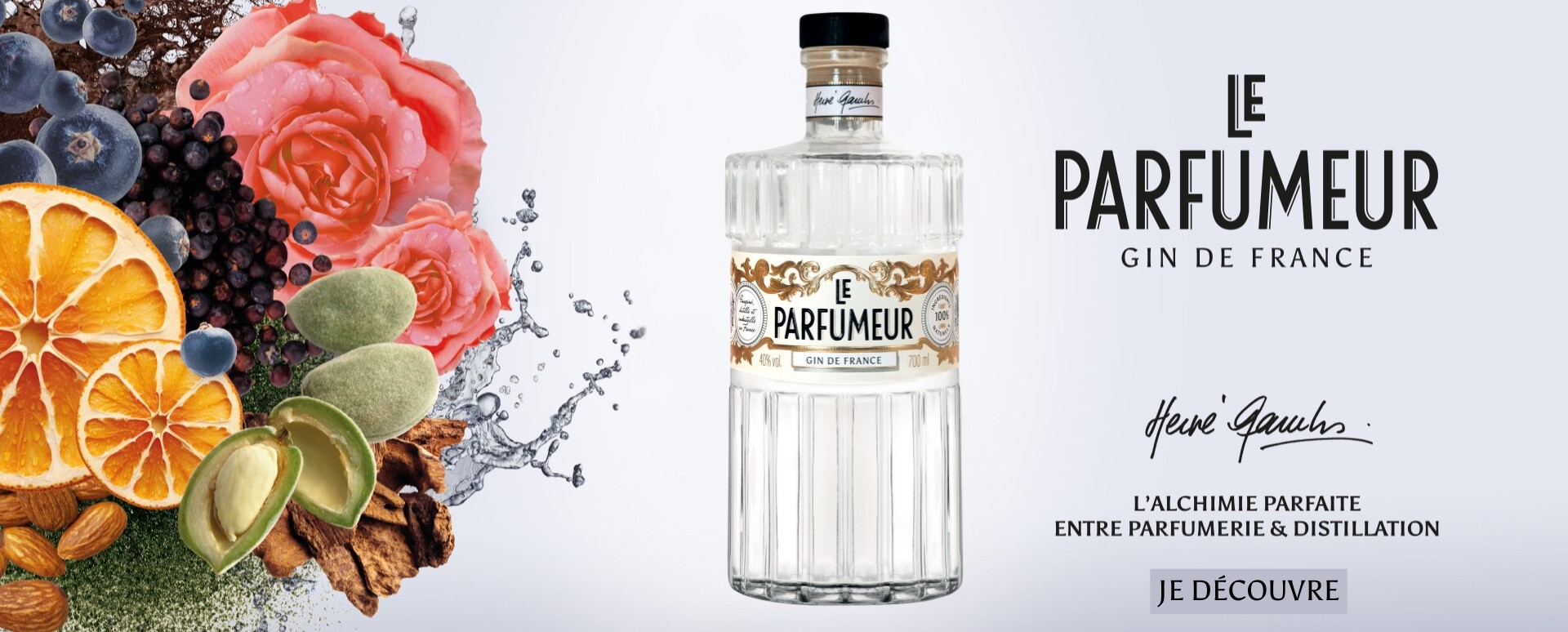 Découvrez le gin Le Parfumeur, un gin qui allie parfaitement l'art de la distillation et celui de la parfumerie. 