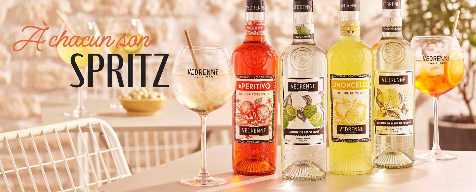 A chacun son Spritz avec les liqueurs VEDRENNE